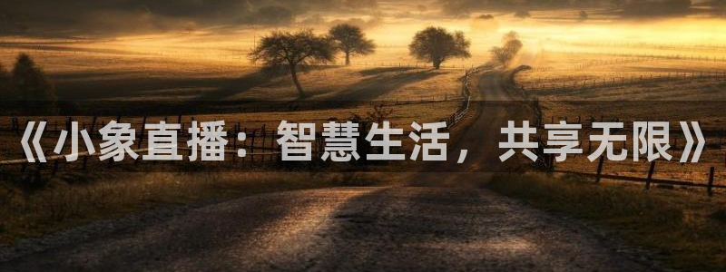 24直播网体育在线直播：《小象直播：智慧生活，共享无限》